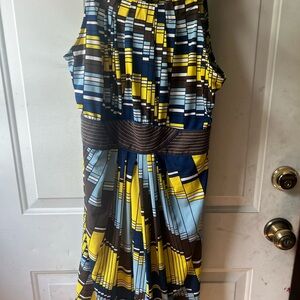 BCBGMaxAzria Multicolor Geometric Dress